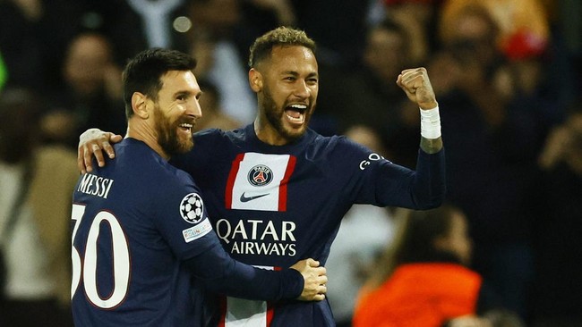 Bintang timnas Brasil dan Paris Saint-Germain (PSG) Neymar mengatakan jika memiliki anak laki-laki dia akan memberi nama Messi.