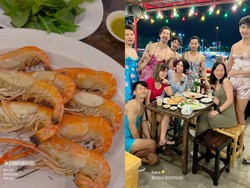 Maria Vania Foto Bareng Pelayan Cowok Kekar  di Restoran Thailand