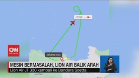 VIDEO: Mesin Bermasalah, Lion Air Balik Arah
