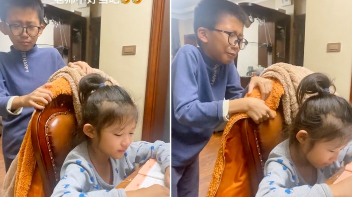 Viral, Bocah Laki-laki Menangis Frustasi saat Mengajarkan Matematika kepada Sang Adik, Netizen: Bisa Relate!