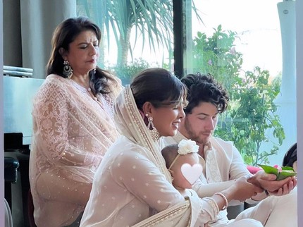 5 Potret Priyanka Chopra & Nick Jonas Bersama Sang Putri Baby Malti Rayakan Diwali