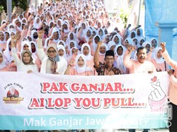 Emak-emak di Lamongan Kumpul Dukung Ganjar Maju Pilpres 2024