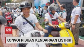 VIDEO: Konvoi 1300 Kendaraan Listrik Sejatim