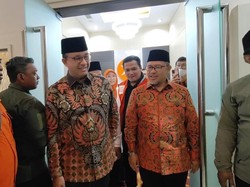 Aher Sambut Anies di Ruangan Khusus Bahas Masa Depan