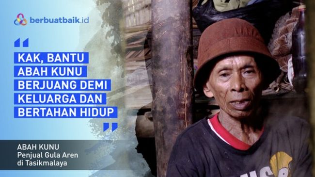 Usia renta dan menderita sakit tak menyurutkan Abah Kunu mencari nafkah. Mari ringankan beban dan bantu pengobatan kakek 71 tahun ini melalui BerbuatBaik.id. 