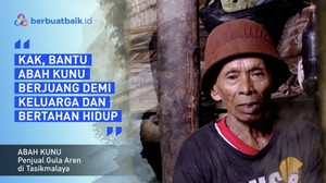 Bantu Ringankan Beban dan Penyakit Abah Kunu Si Pembuat Gula Aren