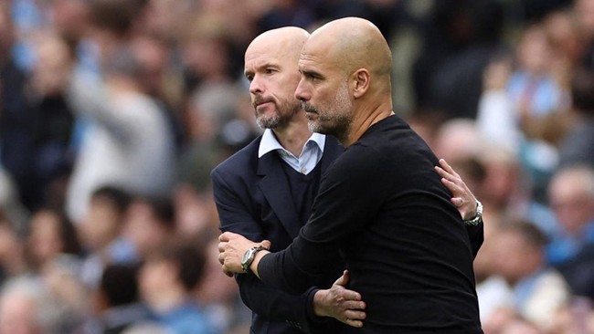 Pelatih Manchester United Erik Ten Hag menolak pernyataan Pep Guardiola yang menyebut MU menjelma menjadi salah satu kandidat juara Liga Inggris.
