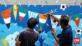 FOTO: Kampung Piala Dunia Sambut Pesta Bola 2022
