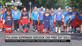 VIDEO: Puluhan Superman Geruduk Car Free Day Solo