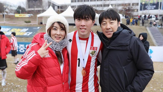 Anak Shin Tae Yong, Shin Jae Won, mendukung Timnas Indonesia U-23 mengalahkan Korea Selatan di perempat final Piala Asia U-23 2024.