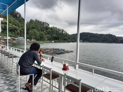Nongkrong di Kafe Ini Bonus Pemandangan Danau dan Hutan Pinus