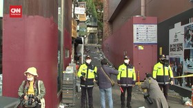 VIDEO: Distrik Itaewon Sunyi Pasca Tragedi Halloween