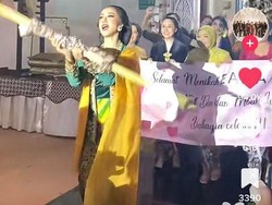 Viral Pernikahan dengan 50 Bridesmaids dan Groomsmen, Heboh Bawa Spanduk