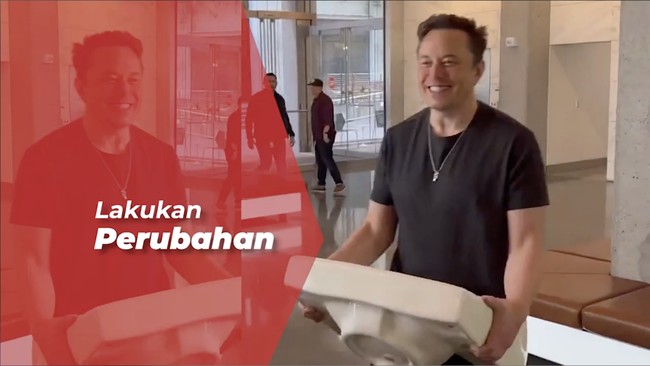 Aksi Elon Musk Usai Beli Twitter, Bawa Wastafel-Tunjuk Diri Jadi CEO