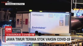 VIDEO: Jawa Timur Terima Stok Vaksin Covid-19
