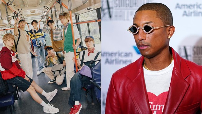 Pharrell Williams konfirmasi berkolaborasi bareng BTS untuk satu lagu dalam album terbarunya, Phriends.