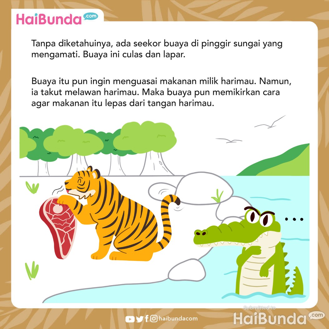 Dongeng Nusantara: Harimau Termakan Rayuan Buaya