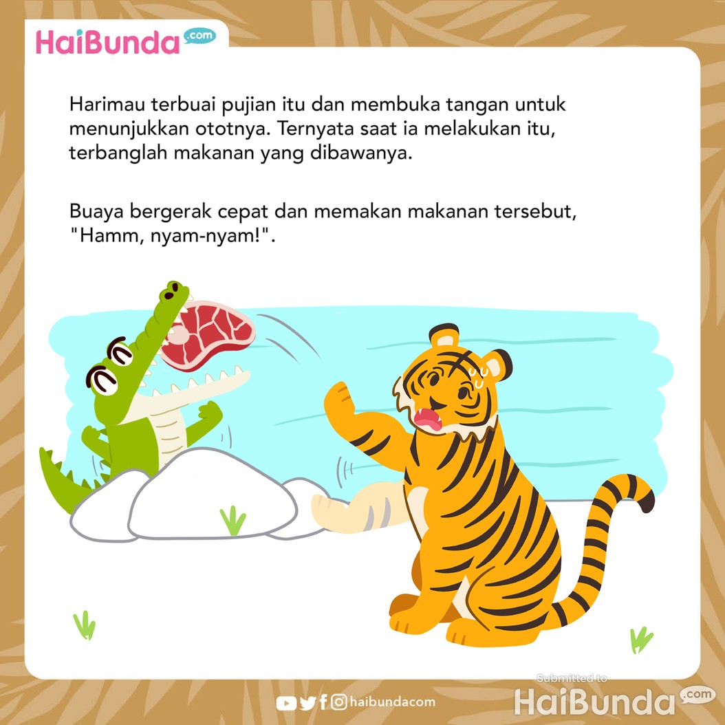 Dongeng Nusantara: Harimau Termakan Rayuan Buaya