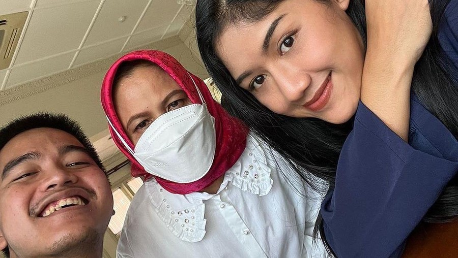 Kaesang Pangarep, Iriana Jokowi, dan Erina Gudono