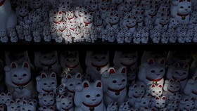 FOTO: Maneki Neko, Patung Kucing 'Gemoy' Pembawa Hoki