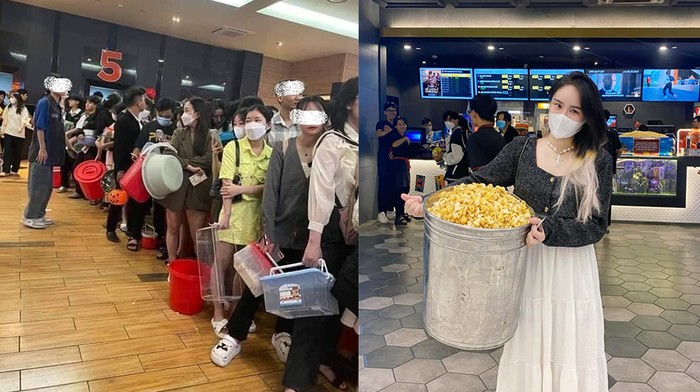 Viral Bioskop di Vietnam Gratiskan Popcorn Sepuasnya untuk Menarik Pengunjung, Ramai Bawa Ember Besar!