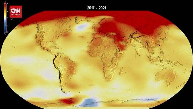 Timelapse 1880-2022 shows the real Earth getting hotter and warmer