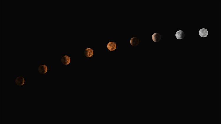 Ilustrasi gerhana bulan