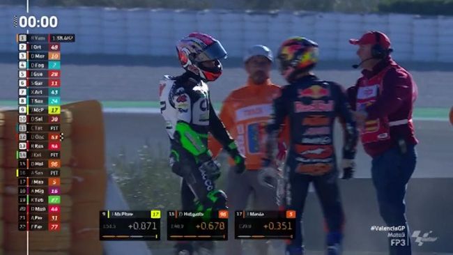 VIDEO: Momen Pembalap Adu Jotos di FP3 Moto3 Valencia 2022