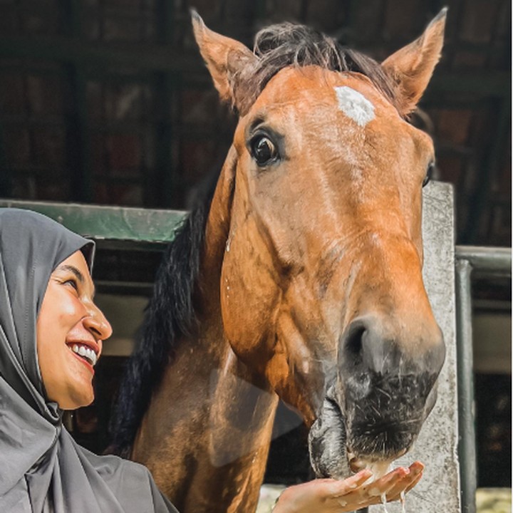 <p>Shireen Sungkar tengah menggeluti hobi berkuda, Bunda. Ia kembali melanjutkan aktivitasnya yang sempat tertunda beberapa lama ini. (Foto: Instagram @shireensungkar)</p>