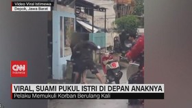 VIDEO: Viral, Suami Pukul Istri di Depan Anaknya