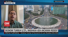 VIDEO: Ekonomi Tumbuh 5,72%, Bhima: Pertumbuhan Dibawah Ekspektasi