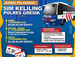 Simak Jadwal SIM Keliling Gresik hingga 12 November 2022