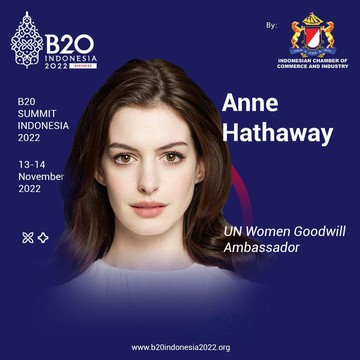 img-title Pidato Anne Hathaway di B20 Summit, Soroti Keterpurukan Perempuan di Era COVID-19