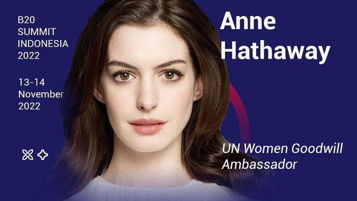 Pidato Anne Hathaway di B20 Summit, Soroti Keterpurukan Perempuan di Era COVID-19