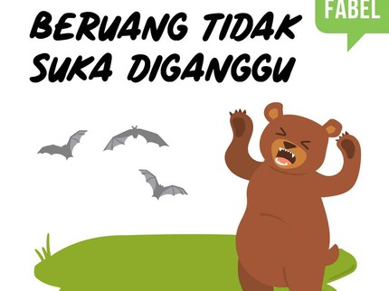 Cerita Fabel: Beruang Tidak Suka Diganggu