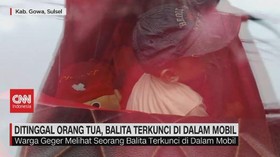 VIDEO: Ditinggal Orang Tua, Balita Terkunci di Dalam Mobil