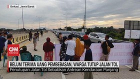VIDEO: Belum Terima Uang Pembebasan, Warga Tutup Jalan Tol