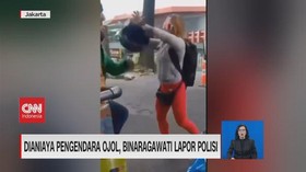 VIDEO: Dianiaya Pengendara Ojol, Binaragawati Lapor Polisi
