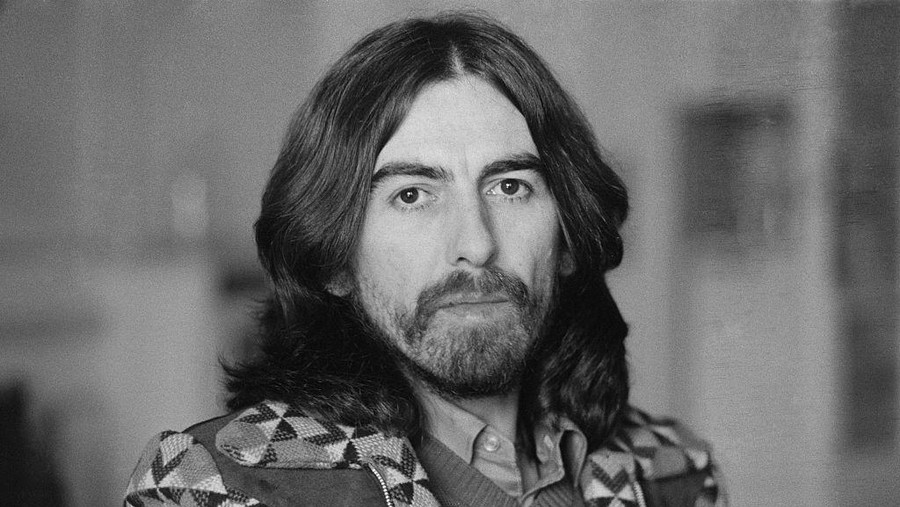 English singer-songwriter, guitarist and former Beatle, George Harrison (1943 - 2001), Cannes, France, 30th January 1976. Harrison is in Cannes for the Midem music industry trade fair. (Photo by Michael Putland/Getty Images)