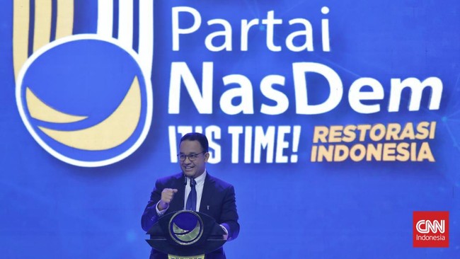 Bendum NasDem Ahmad Sahroni membantah pernyataan yang menyebutkan kandidat cawapres pendamping Anies di Pilpres 2024 sudah mengerucut pada satu nama.
