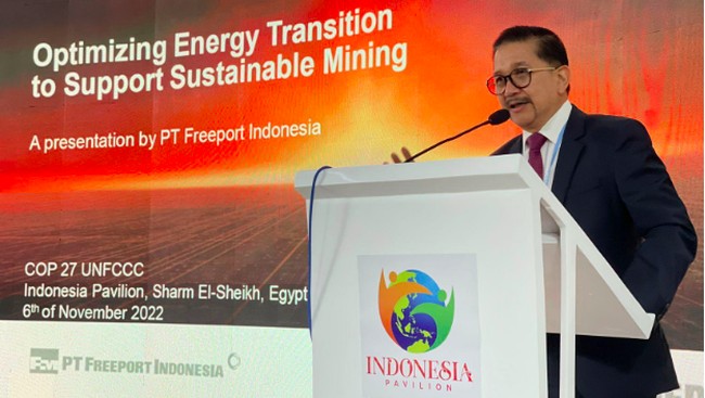 Freeport menargetkan penurunan emisi gas rumah kaca pemerintah Indonesia sebesar 31.89 persen dengan upaya sendiri dan 43 persen dengan bantuan internasional.