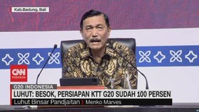 VIDEO: Luhut: Besok, Persiapan KTT G20 Sudah 100 Persen