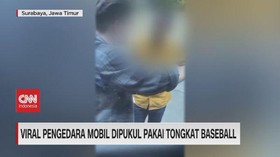VIDEO: Viral Pengendara Dipukul Tongkat Baseball