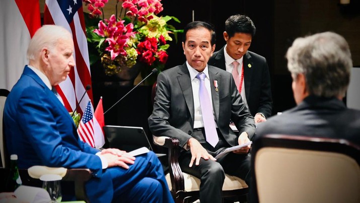 Pertemuan bilateral Presiden Joko Widodo dengan Presiden Amerika Serikat Joe Biden, The Apurva Kempinski Bali, 14 November 2022. (Laily Rachev - Biro Pers Sekretariat Presiden)