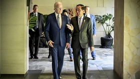 FOTO: Jokowi dan Biden Semringah saat Ketemu di KTT G20 Bali