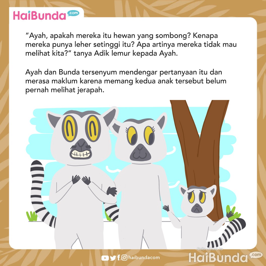 Cerita Fabel: Jerapah Dikira Sombong