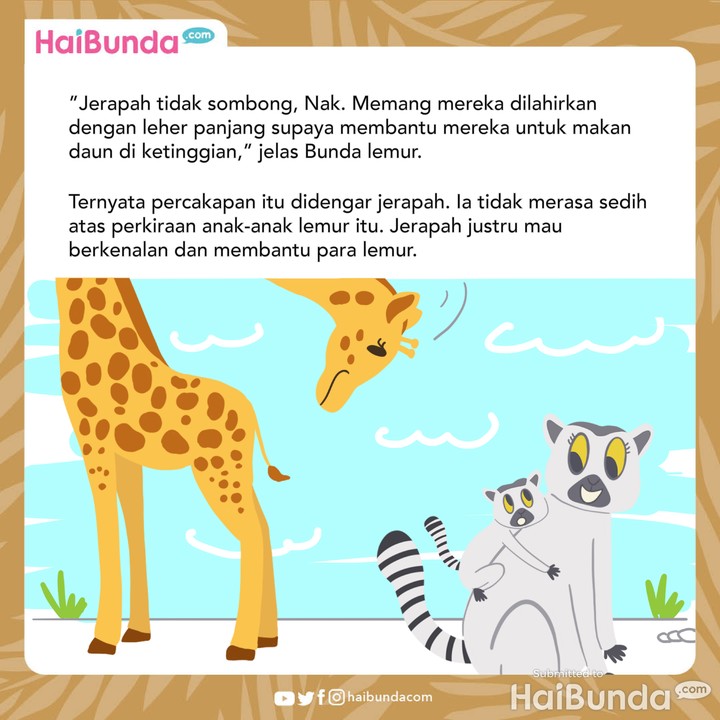 Cerita Fabel: Jerapah Dikira Sombong