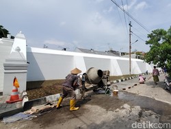 Melihat Wajah Baru Tembok Jeron Beteng Keraton Jogja di Wijilan