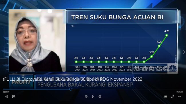 BI Diproyeksi Kerek Suku Bunga 50 Bps di RDG November 2022