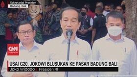 VIDEO: Usai G20, Jokowi Blusukan ke Pasar Badung Bali